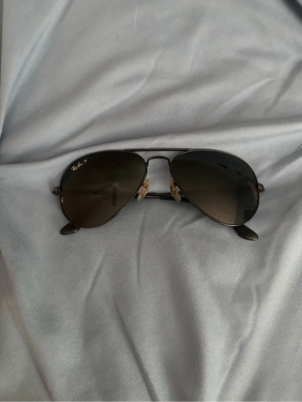 Ray-Ban Polarized Aviator Sunglasses - Black Frame with Dark Lenses